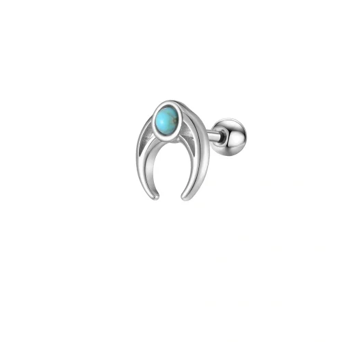 Wholesale Stainless Steel Crescent Stud Earrings