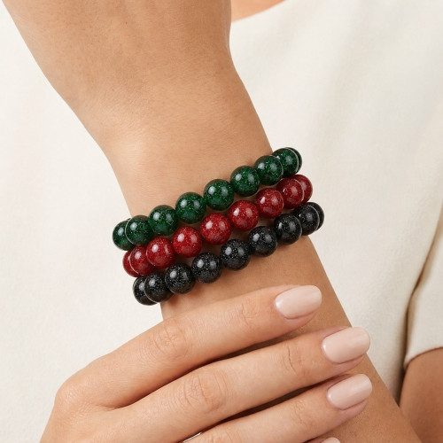 Wholesale Sandstone Beaded Stretch Bracelet