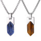 Wholesale Stainless Steel Natural Gemstone Point Pendant
