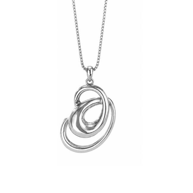 Wholesale Stainless Steel Minimalist Organic Double Loop Pendant