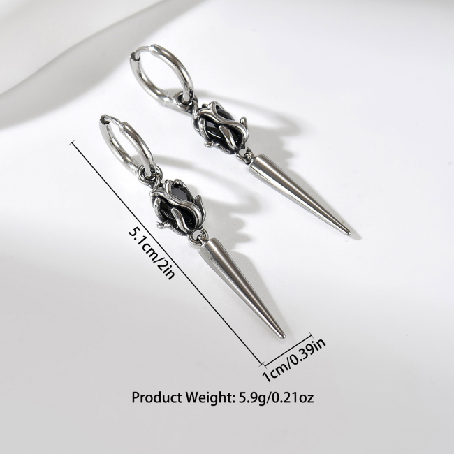 Wholesale Stainless Steel Gothic Spike Earrings