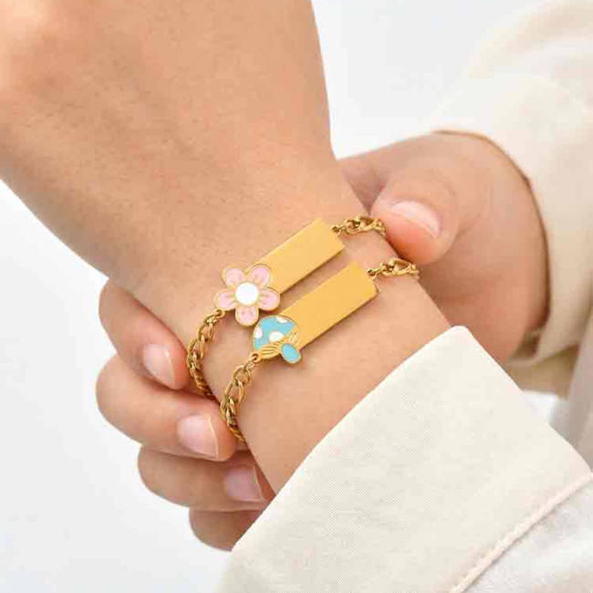 Wholesale Waterproof Kids Personalized Nameplate Bracelet