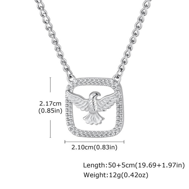 Wholesale Stainless Steel Flying Dove Peace Pendant Necklace