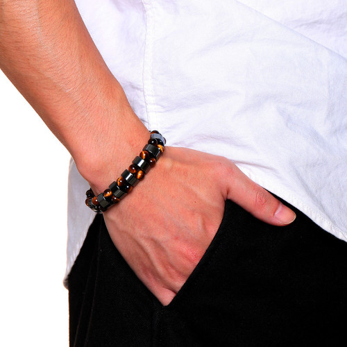 Wholesale Men's Hematite Bead Bracelet