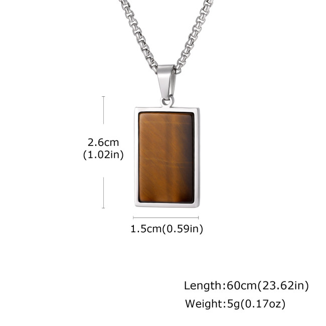 Wholesale Stainless Steel Men Rectangular Pendants