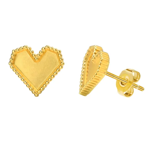 Wholesale Stainless Steel Heart Earring Necklace Set