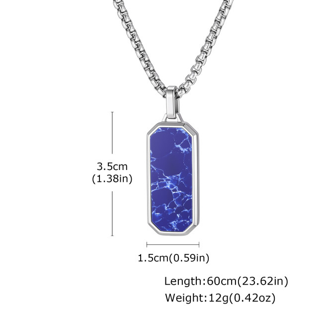 Wholesale Stainless Steel Octagonal Vertical Bar Pendant