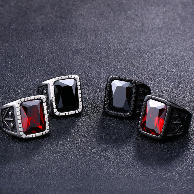Wholesale Stainless Steel Mens Black Ring