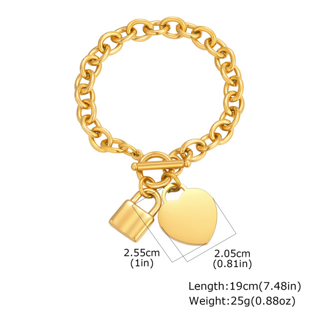 Wholesale Stainless Steel Lock Key Necklace
