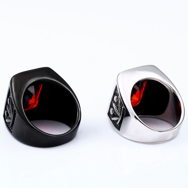 Wholesale Stainless Steel Mens Black Ring