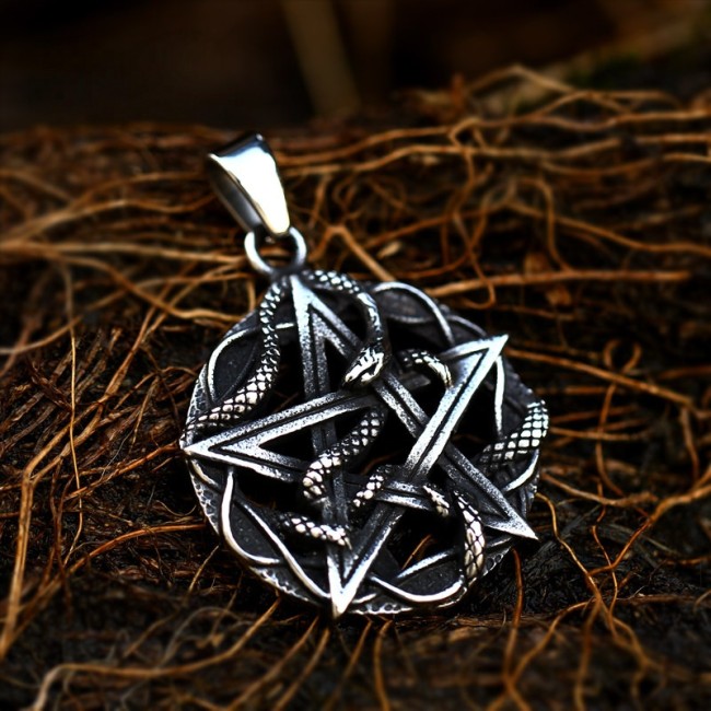Wholesale Stainless Steel Coiled Snake Pendant