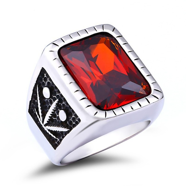 Wholesale Stainless Steel Mens Black Ring
