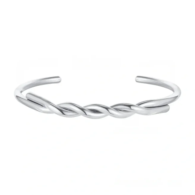 Wholesale Stainless Steel Twist Open Bangle