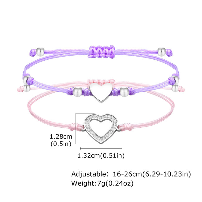 Wholesale Stainless Steel Mother and Daughter Bracelet