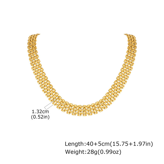 Wholesale Stainless Steel Strap Chain Necklace