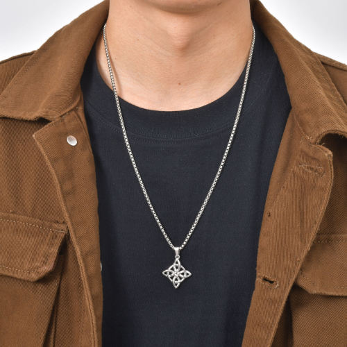 Wholesale Stainless Steel Celtic Witchcraft Protection Symbol Necklace