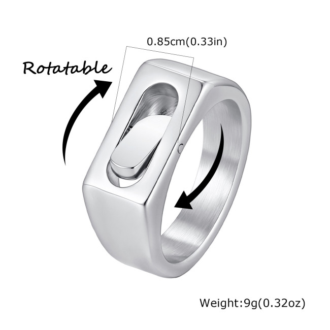 Wholesale Men's Stainless Steel Rotating Spinner Ring