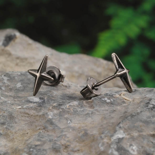 Wholesale Stainless Steel Celestial Star Stud Earrings