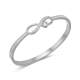 Wholesale Stainless Steel Infinity Heart CZ Bangle
