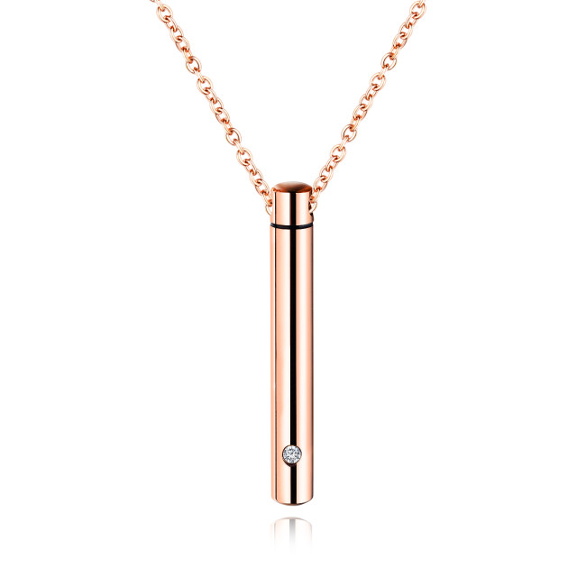 Wholesale Stainless Steel Cremation Urn Cylinder Necklace