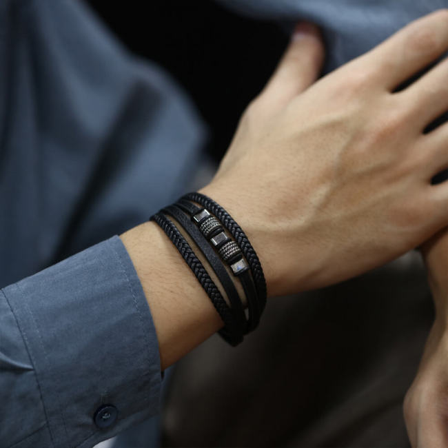 Wholesale Multi-layer Hand-woven Leather Bracelet