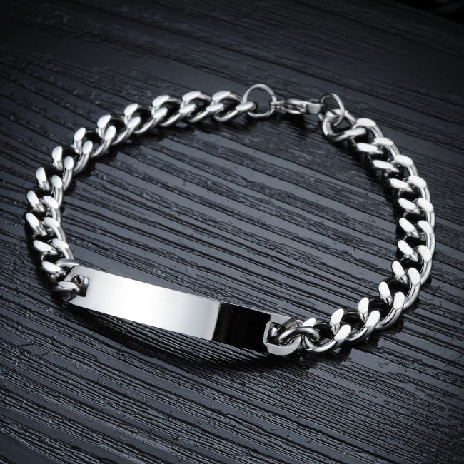 Wholesale Stainless Steel Engravable Couples Bracelets Set