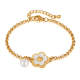 Wholesale Stainless Steel Mother of Pearl Flower Bracelet