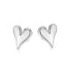 Wholesale Stainless Steel Puffy Heart Stud Earrings