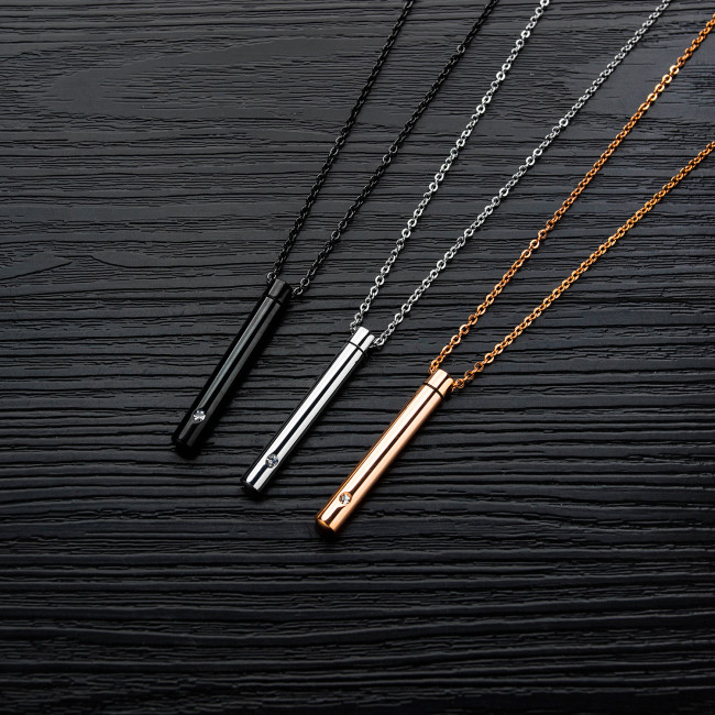 Wholesale Stainless Steel Cremation Urn Cylinder Necklace
