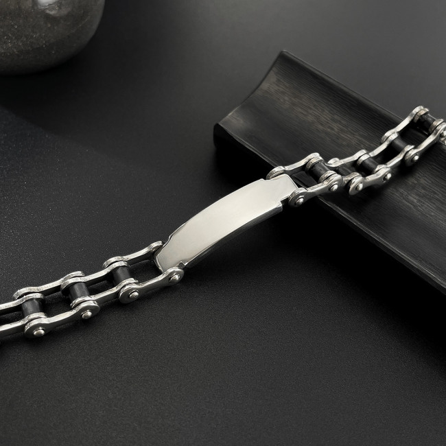 Wholesale Stainless Steel Motorcycle Bike Chain ID Bracelet