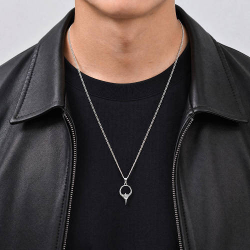 Wholesale Stainless Steel Antique Gothic Tribal Circle Pendant Necklace