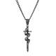Wholesale Stainless Steel Antique Snake Sword Pendant Necklace