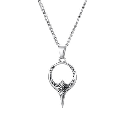 Wholesale Stainless Steel Antique Gothic Tribal Circle Pendant Necklace