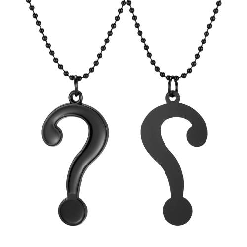 Wholesale Black Question Mark Pendant Necklace