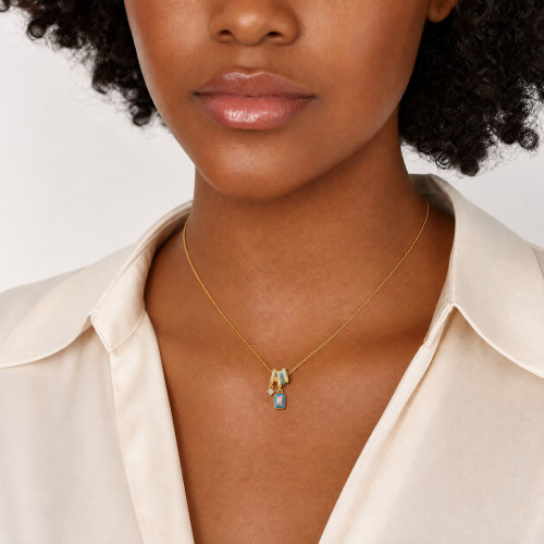 Wholesale Gold Stainless Steel Multi-Charm Necklaces