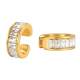 Wholesale Gold Stainless Steel CZ Baguette Ear Cuff