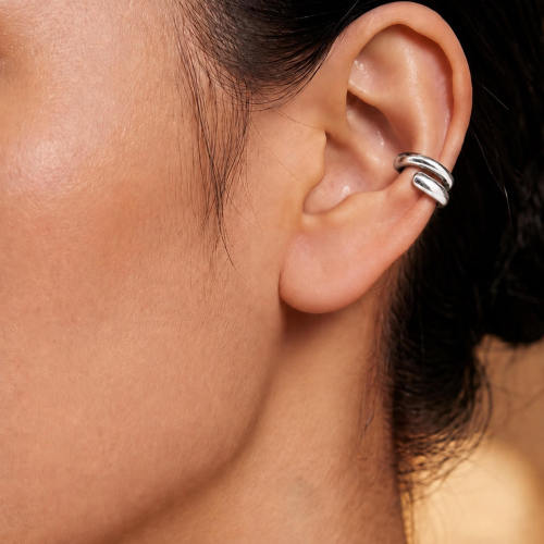 Wholesale Stainless Steel Double Band Ear Cuff Earrings