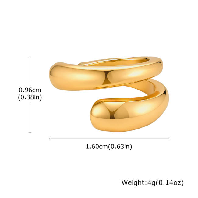 Wholesale Stainless Steel Double Band Ear Cuff Earrings
