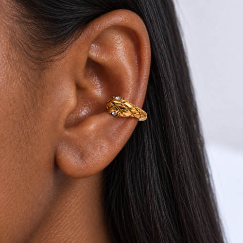Wholesale Stainless Steel Snake Ear Cuff with CZ