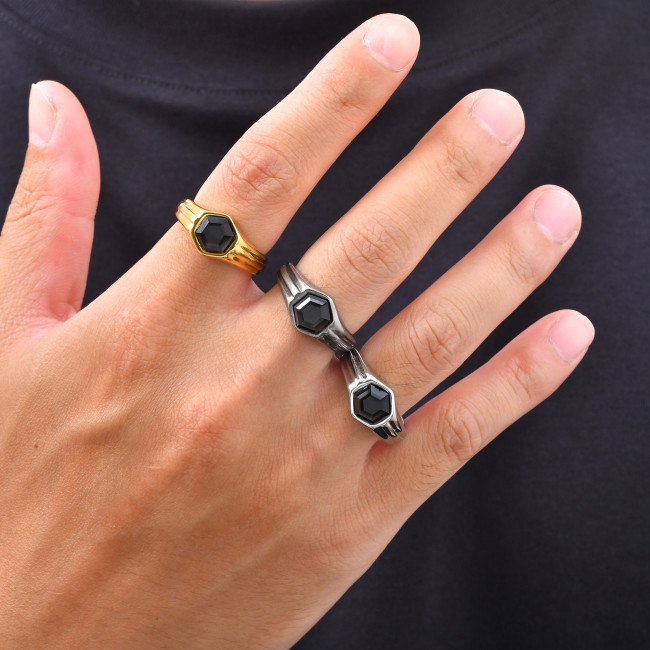 Wholesale Antique Stainless Steel Signet Ring
