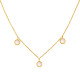 Wholesale Stainless Steel Three Round Shell Charm Necklace