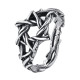 Wholesale Stainless Steel Openwork Pentagram Ring