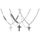 Wholesale Stainless Steel Mixed Chain Cross Necklaces