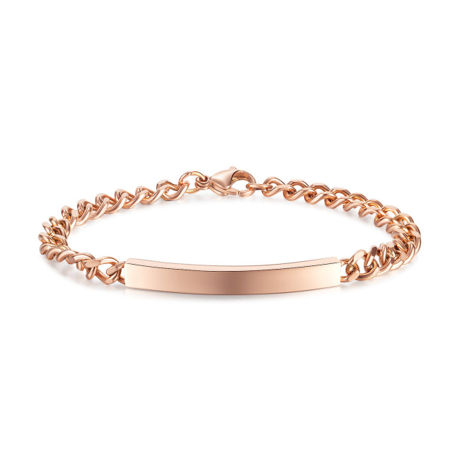 Wholesale Stainless Steel Custom Matching Cuban Chain Bracelet