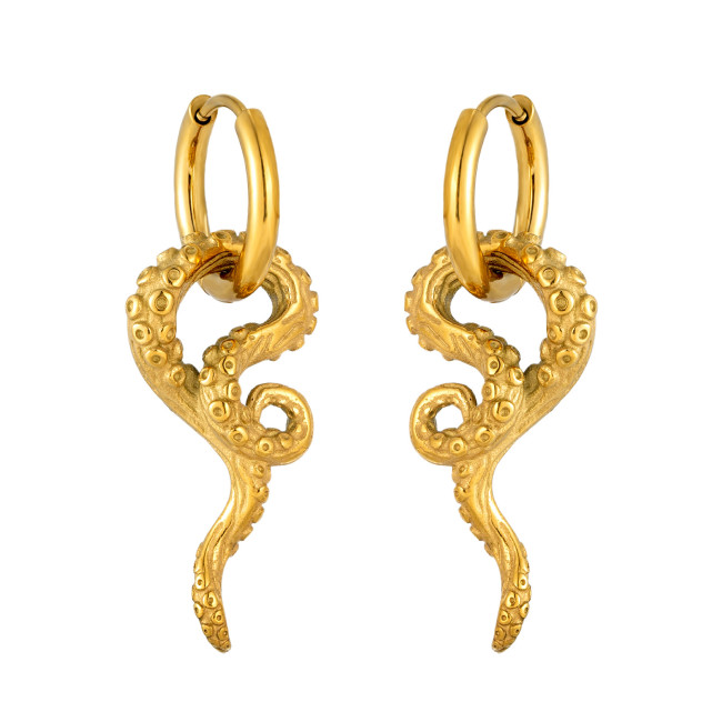 Wholesale Stainless Steel Vintage Octopus Tentacle Earrings