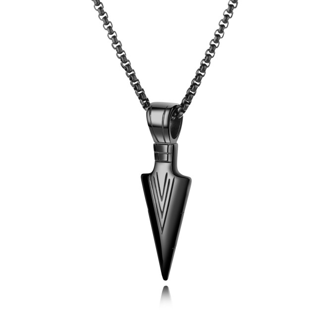 Wholesale Men's Stainless Steel Spearhead Arrowhead Pendant