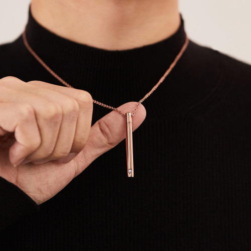 Wholesale Stainless Steel Cremation Urn Cylinder Necklace