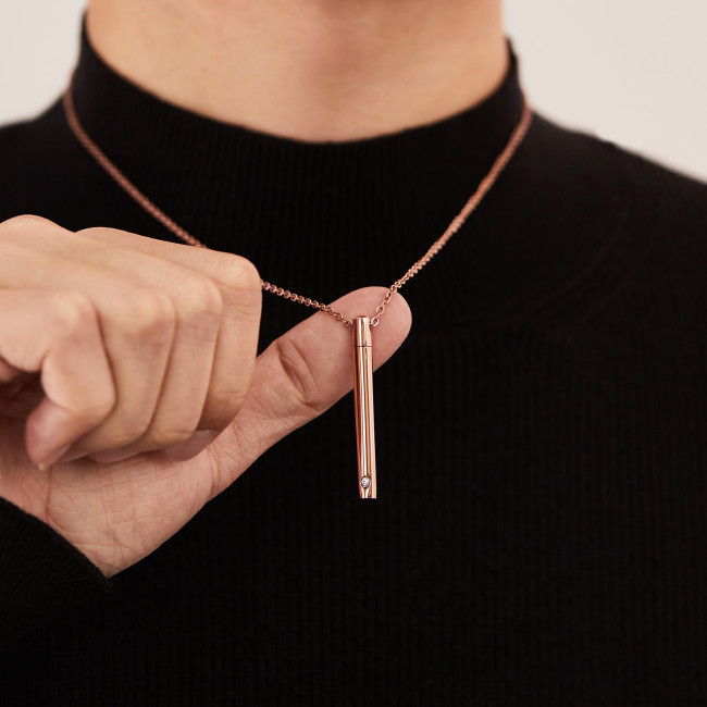 Wholesale Stainless Steel Cremation Urn Cylinder Necklace