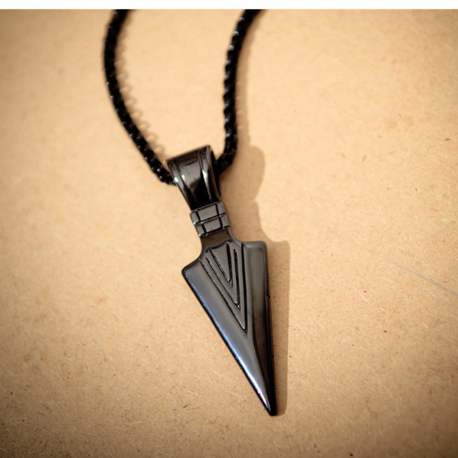 Wholesale Men's Stainless Steel Spearhead Arrowhead Pendant