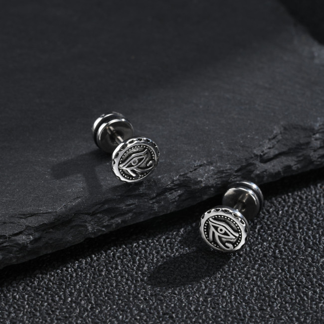 Wholesale Stainless Steel Eye of Horus Stud Earrings